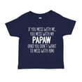 thumbnail image 1 of Don't Mess With My Papaw Toddler T-Shirt 3T Navy Blue, 1 of 3