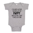 thumbnail image 1 of Don't Mess With My Pappy Baby Bodysuit One Piece NB Athletic Heather, 1 of 3