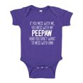 thumbnail image 1 of Don't Mess With My Peepaw Baby Bodysuit One Piece 24 mo Purple, 1 of 3
