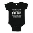 thumbnail image 1 of Don't Mess With My Pop Pop Baby Bodysuit One Piece NB Black, 1 of 3