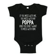 thumbnail image 1 of Don't Mess With My Poppa Baby Bodysuit One Piece 12 mo Black, 1 of 3