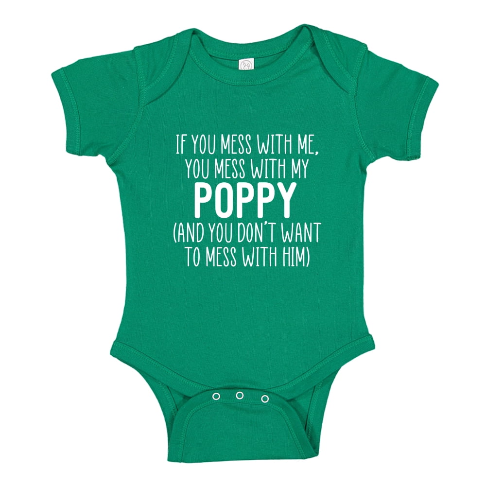 Don't Mess With My Poppa Baby Onesie Or Toddler T-Shirt - Funny Grandpa Baby Clothes