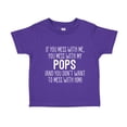 thumbnail image 1 of Don't Mess With My Pops Toddler T-Shirt 5/6T Purple, 1 of 3