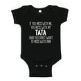 thumbnail image 1 of Don't Mess With My Tata Baby Bodysuit One Piece 12 mo Black, 1 of 3