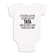 Dont Mess With My Tata Baby Bodysuit One Piece 18 mo White