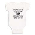thumbnail image 1 of Don't Mess With My Tita Baby Bodysuit One Piece 6 mo White, 1 of 3