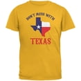 thumbnail image 1 of Don't Mess With Texas Gold Adult T-Shirt - X-Large, 1 of 1