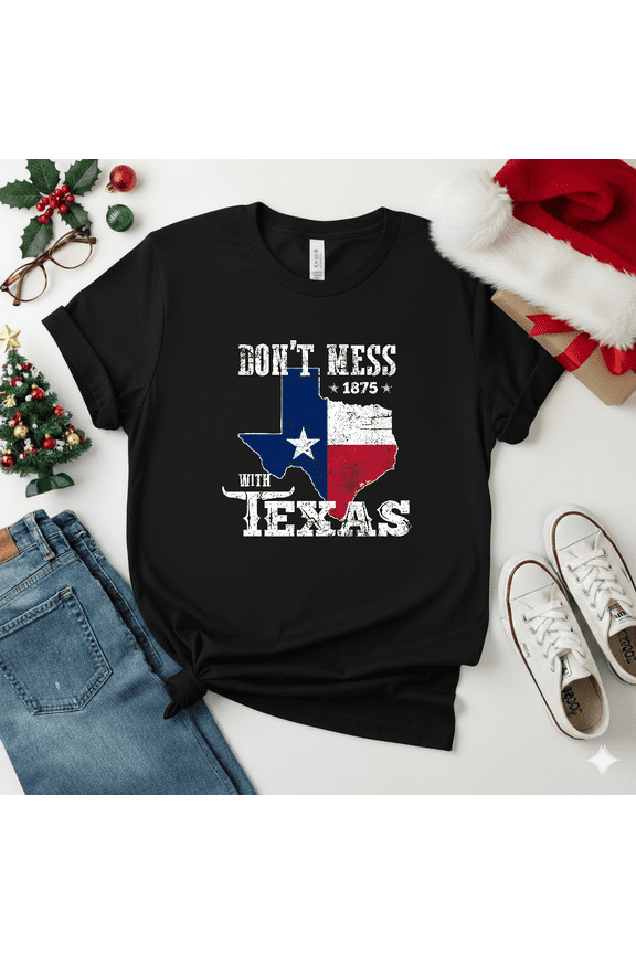 Don't Mess With Texas Longhorn Steer Vintage Lone Star State Republic Pride Unisex T-Shirt V18757, S-5XL