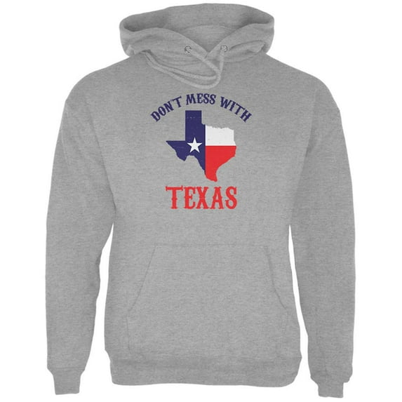 Don't Mess With Texas Mens Hoodie Storm Grey LG