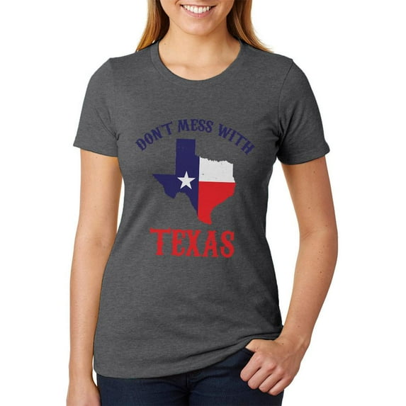 Don't Mess With Texas Womens Heather T Shirt Deep Heather LG