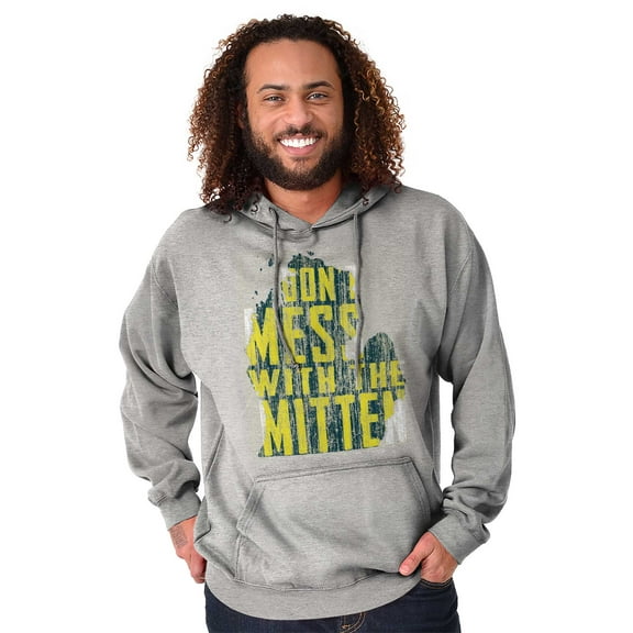 Don't Mess With the Mitten Michigan Unisex Plus Fleece Graphic Hoodie Brisco Brands 3X