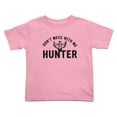 thumbnail image 1 of Don't Mess with Me Daddy is A Hunter Cute Toddler T Shirts for Boys Girls (Pink, 3T), 1 of 5