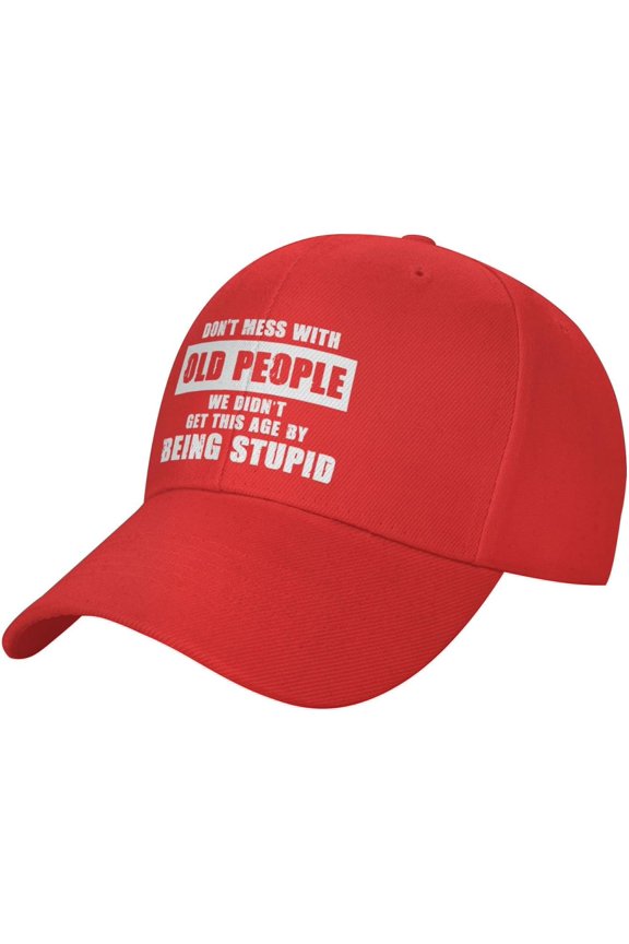 Don't Mess with Old People Baseball Hat Adjustable Original Dad Hat for Men Women,Black