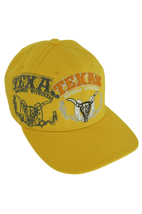 Don't Mess with Texas Men's Solid Bill Adjustable Baseball Cap (Gold)