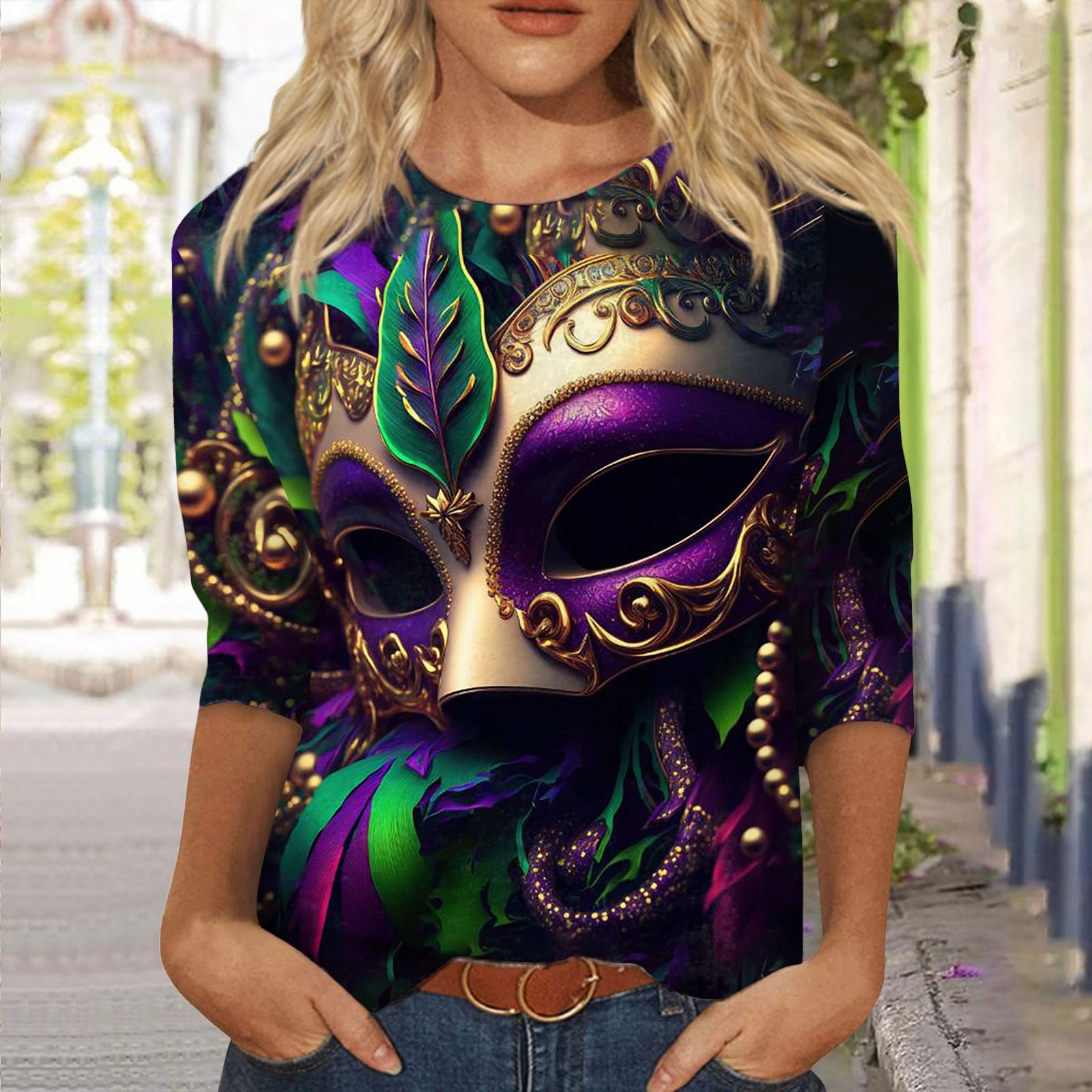 ladies mardi gras blouses