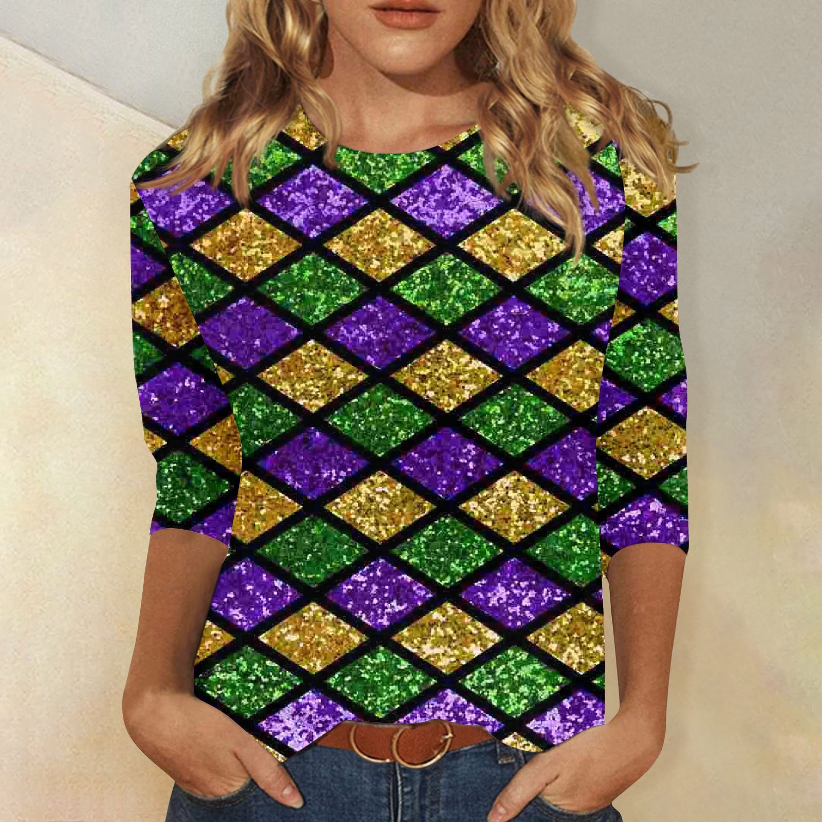 ladies mardi gras blouses