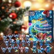 Don't Miss Out! Gomind 2023 Christmas Advent Calendar Contains 24PC Stitch Figures Toys| Christmas Cute Figures Toys Advent Calendar| Christmas 24 Days Surprise Countdown Calendar B