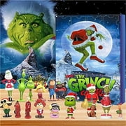 Don't Miss Out! Gomind Grinch Stole Christmas Doll Advent Calendar, 24pcs/set Figures Christmas Countdown Calendar Blind Box, Surprise Christmas Gift for Kids, New Year Ornaments Holiday Party Decor