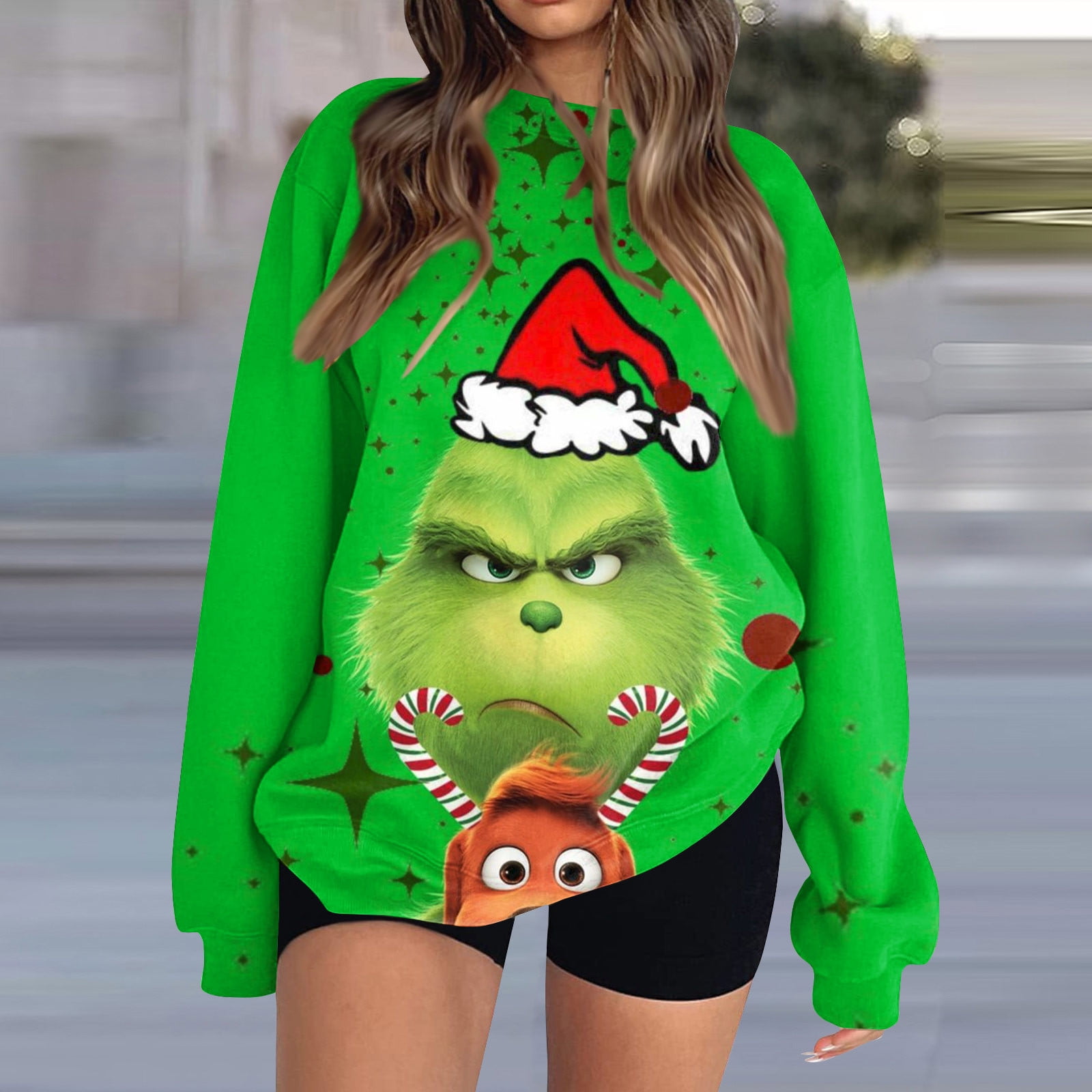Don't Miss Out! Gomind Women's Grinch Printed Crewneck Sweatshirts ...
