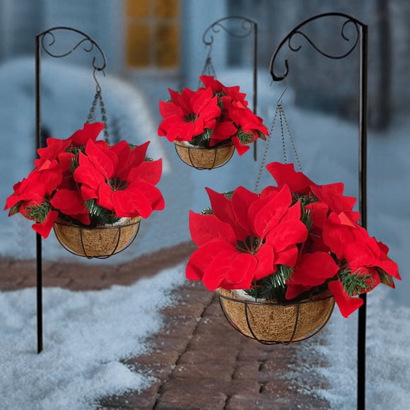 Poinsettia Basket