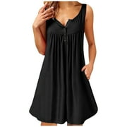 UJUNAOR Don't Miss Out! Sexy V-Neck Lingerie Night Dress Sleeveless Ladies Satin Nightgown Plus Size See Through Lace