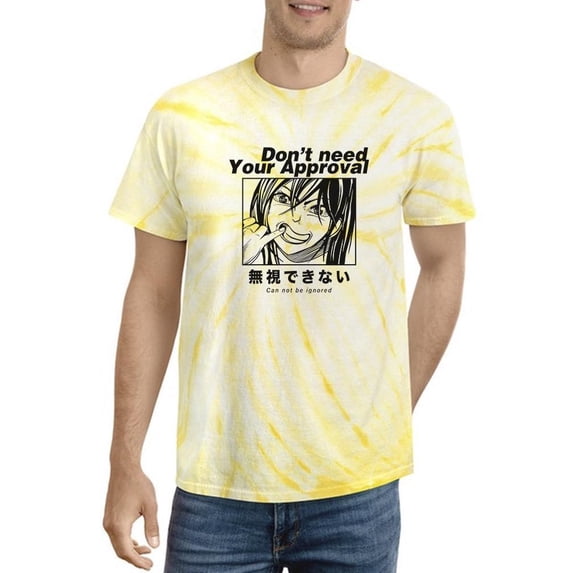 Don't Need Approval Manga Girl Tie Dye Cyclone Men -Image by Shutterstock, Male Small