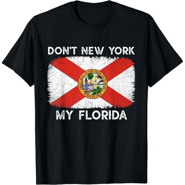 State Of Florida Flag Fun Cool Vintage Distressed T-Shirt State Of Florida Flag Fun Cool Vintage Distressed T-Shirt