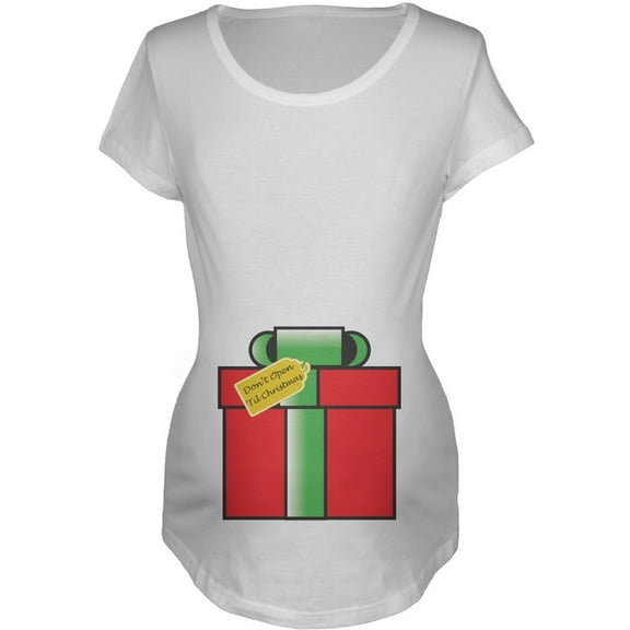 Don't Open 'Til Christmas Maternity T-Shirt - Small