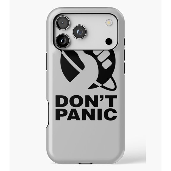 Don't Panic - Hitchhikers Guide M2861, Protective Case for iPhone 17 16 15 14 13 12 11 Pro Max – Modern Unisex Style