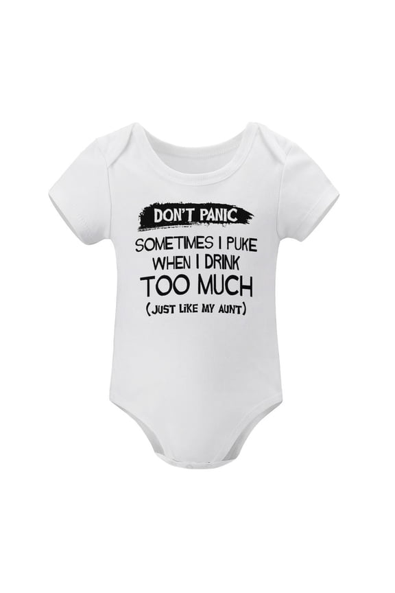 Don't Panic, I'm Just A Little Messy Sometimes - Funny Cute Infant Bodysuit, One-Piece Baby Creeper White-style 12months