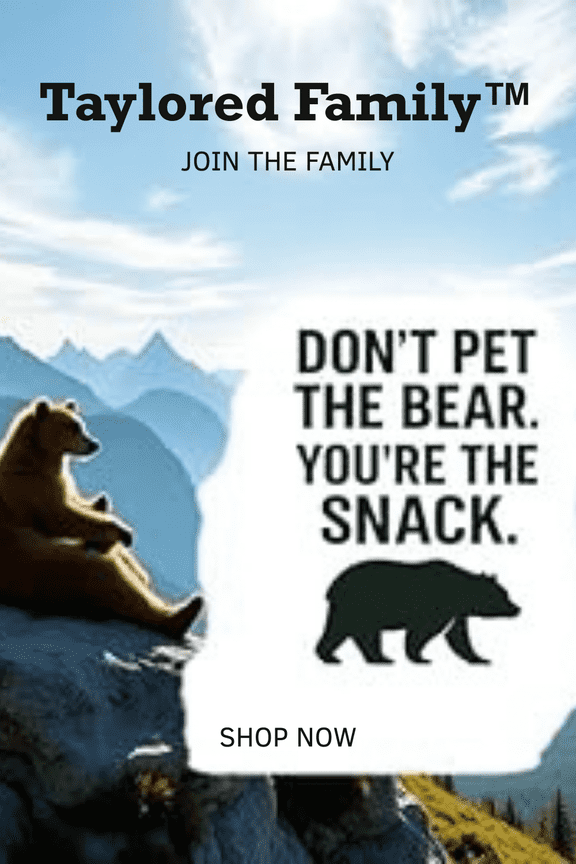 Dont Pet the Bear Taylored Family Work Socks, Polyester, Moisture Wicking Socks