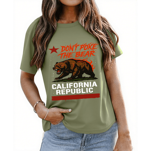 Don't Poke The Bear Shirt Don't Poke The Bear California Republic T-Shirt Graphic Tees For Women