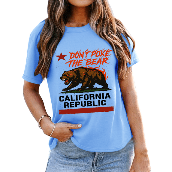 Don't Poke The Bear Shirt Don't Poke The Bear California Republic T-Shirt Graphic Tees For Women