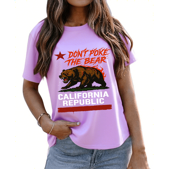 Don't Poke The Bear Shirt Don't Poke The Bear California Republic T-Shirt Graphic Tees For Women