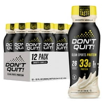Don't Quit Clean Sports Protein Shake Vanilla Drink 12oz, Case of 12