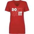 thumbnail image 1 of Don't Quit / Do It Womens V-Neck T-Shirt, 1 of 2