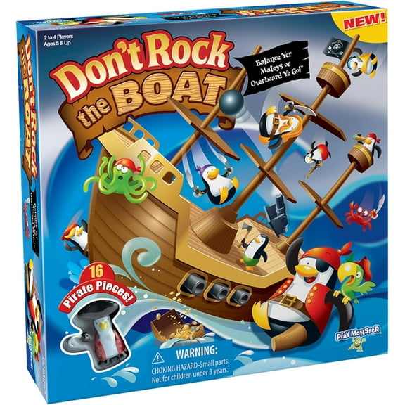PlayMonster Dont Rock the Boat Board Game - Kids Games, Games for Kids and Adults, Board Games for Family Night, Multi-Player Board Games, Ages 5+