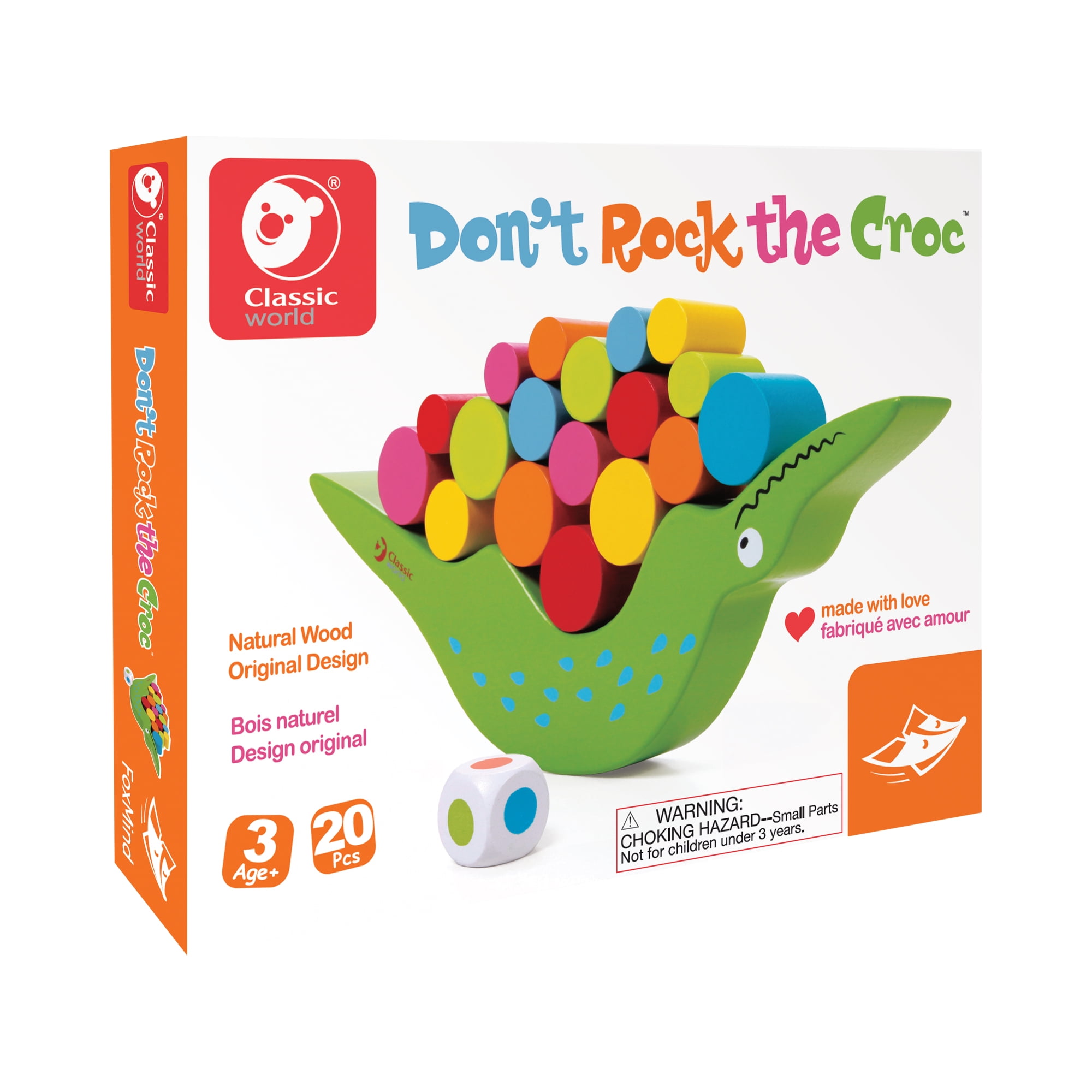 FoxMind, Don't Rock the Croc, Colorful wooden game - Walmart.com
