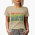 thumbnail image 1 of Don't Rush Me, I'm Waiting for the Last Minute, Groovy Retro Wavy Text Merch Gift, Tan T-Shirt, 3XL, 1 of 5