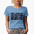 thumbnail image 1 of Don't Rush Me, I'm Waiting for the Last Minute, Procrastination Quote, Groovy Retro Wavy Text Merch Gift, Baby Blue T-Shirt, Small, 1 of 5