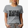 thumbnail image 1 of Don't Rush Me, I'm Waiting for the Last Minute, Procrastination Quote, Groovy Retro Wavy Text Merch Gift, Heather Grey T-Shirt, Small, 1 of 5