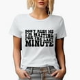 thumbnail image 1 of Don't Rush Me, I'm Waiting for the Last Minute, Procrastination Quote, Groovy Retro Wavy Text Merch Gift, White T-Shirt, 3XL, 1 of 5