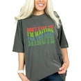 thumbnail image 1 of Don't Rush Me, I'm Waiting for the Last Minute, Procrastination Themed, Groovy Retro Wavy Text, Pepper Comfort Colors T-Shirt, Small, 1 of 1