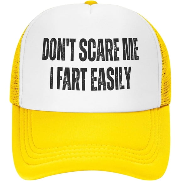 Don't Scare Me I Fart Easily Mesh Hat Men Women Baseball Cap Trucker Hat Sports Hat