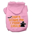 thumbnail image 1 of Halloween Pet, Dog  Cat Hoodie Screen Printed, "Don't Scare Me, I Poop Easily", 1 of 10