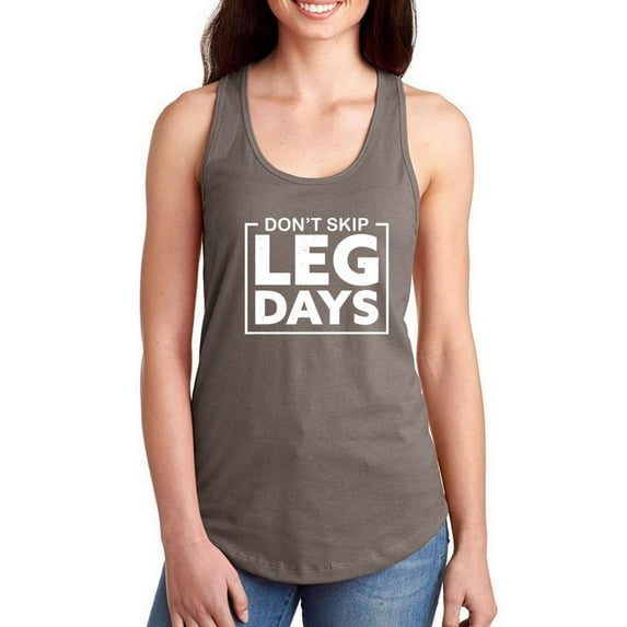 Don't Skip Leg Day Racerback Tank Women -Image by Shutterstock, Female XX-Large
