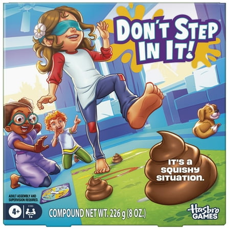 Don't Step in It! Preschool Game, Blindfolded, Poop Kids Game with Animal Moves Spinner for Kids, Ages 4 and up