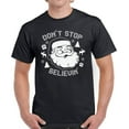 thumbnail image 1 of Don't Stop Believin' Christmas Party T-Shirt Merry Christmas Men Shirt - S M L XL 2XL 3XL 4XL 5XL Xmas Graphic Tee - Christmas Gift Holiday Gifts Mens, 1 of 2