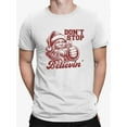 thumbnail image 1 of Don't Stop Believin' Christmas Santa T-shirt Men's, 1 of 3