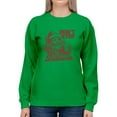 thumbnail image 1 of Don't Stop Believin' Christmas Santa Women's Sweatshirt, 1 of 4